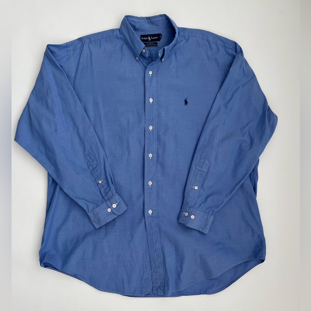 Ralph Lauren blue Yarmouth 17 34/35 button up shirt